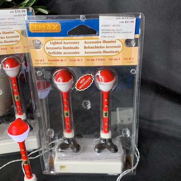 2016 Lemax Santa Street Lamp set of 6 - Picture 8 of 8
